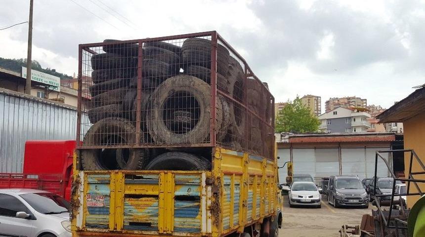 &Ouml;mr&uuml;n&uuml; Tamamlamış Lastikler Geri D&ouml;n&uuml;ş&uuml;me Kazandırılıyor