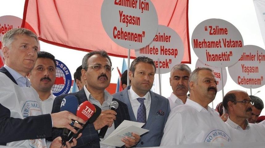 B&uuml;ro Memur-sen Sincan Cezaevi &Ouml;n&uuml;nde N&ouml;bette