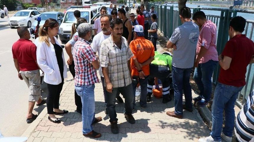 Sulama Kanalında Başını &Ccedil;arparak Yaralanan Genci Vatandaşlar Kurtardı