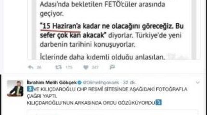 G&ouml;k&ccedil;ek&rsquo;ten Chp&rsquo;nin Paylaştığı &lsquo;askerli Afiş&rsquo; Tweet&rsquo;ine Tepki