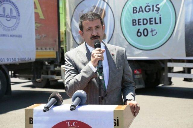 Eyyübiye Belediyesinden Suriye Kampanyasına 2 Tır Destek