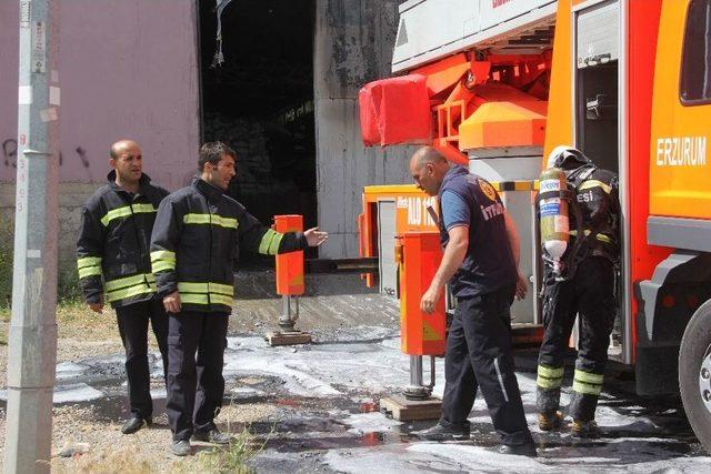 Erzurum’da Yangın Korkuttu