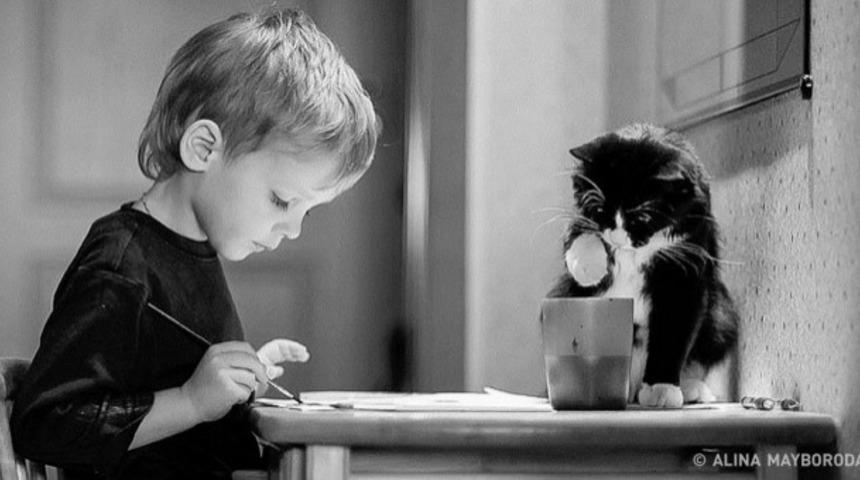  &Ccedil;ocuklara neden kedi gerektiğinin kanıtı 20 fotoğraf