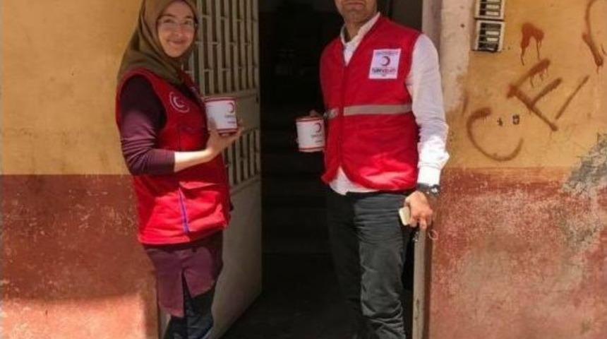 Kızılay&rsquo;dan 400 Aileye Gıda Yardımı