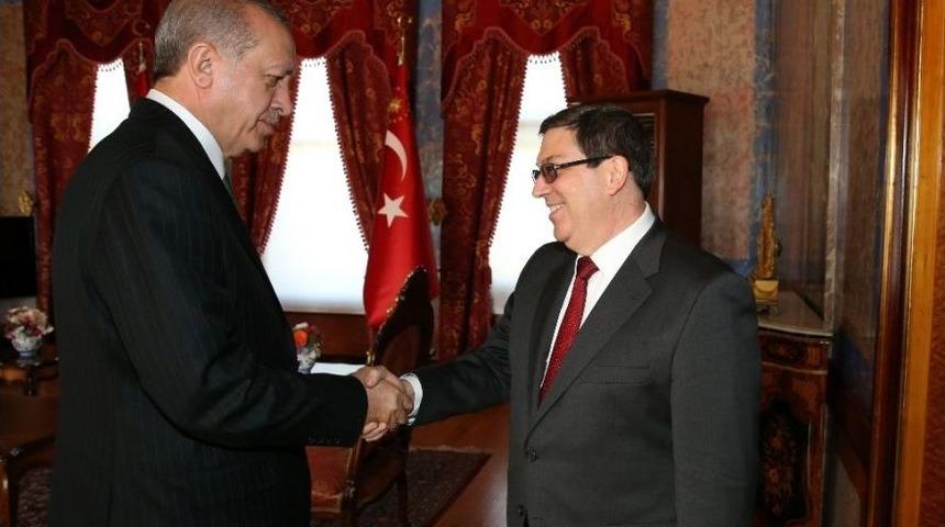 Cumhurbaşkanı Erdoğan, K&uuml;ba Dışişleri Bakanı İle G&ouml;r&uuml;şt&uuml;