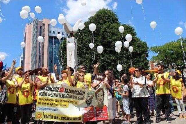 Gülmen Ve Özakça Için Gökyüzüne 100 Balon Bıraktılar