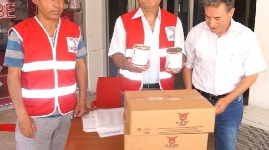 Kızılay&rsquo;dan Kuşbaşı Ve Kıyma Yardımı