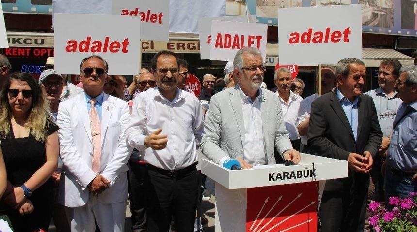 Chp Karabük Teşkilatından ‘adalet Yürüyüşüne‘ Destek