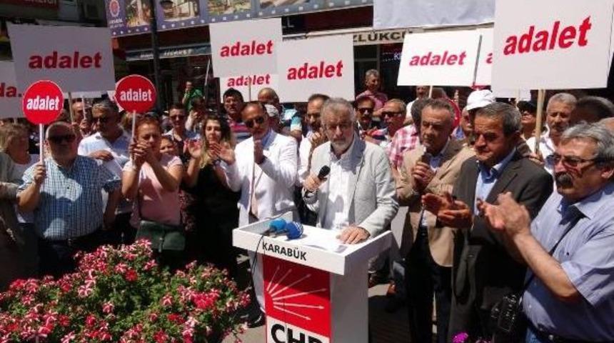 Karab&uuml;k'te Chp'den Protesto