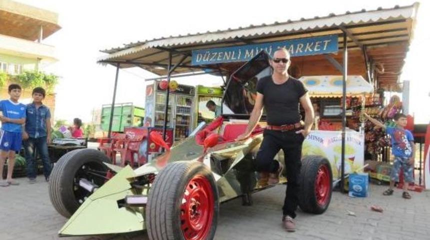 Midyatlı Bakkal Hayalindeki Yarış Arabasını Kendisi Yaptı