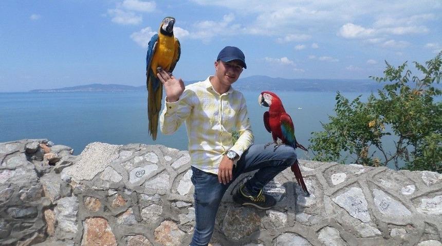 Ekmeğini Papağandan Çıkartıyor