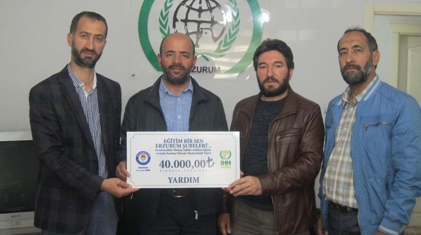 Erzurum Eğitim Bir Sen&rsquo;den Anlamlı Yardım