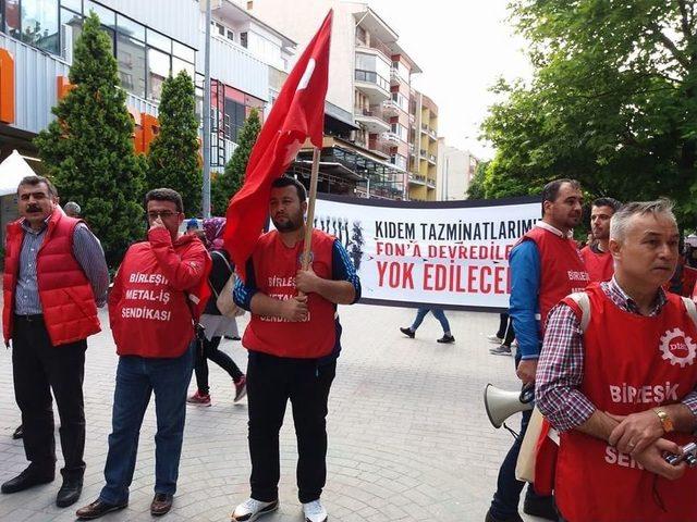 Birleşik Metal-iş Sendikasından "kıdem Tazminatı Fonu" Eylemi 2