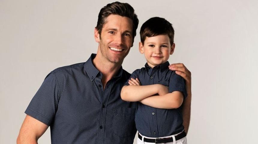 Babaları ile aynı tarza sahip &ccedil;ocukların minnoşlukları