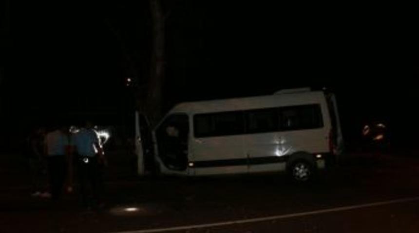 Minib&uuml;s Ağaca &Ccedil;arptı: 4 Yaralı