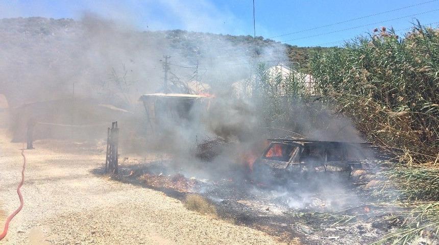 Demre&rsquo;de Korkutan Yangın