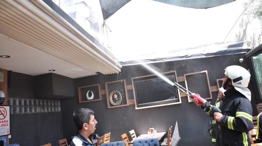 Milas&rsquo;ta Restoran Yangını Korkuttu