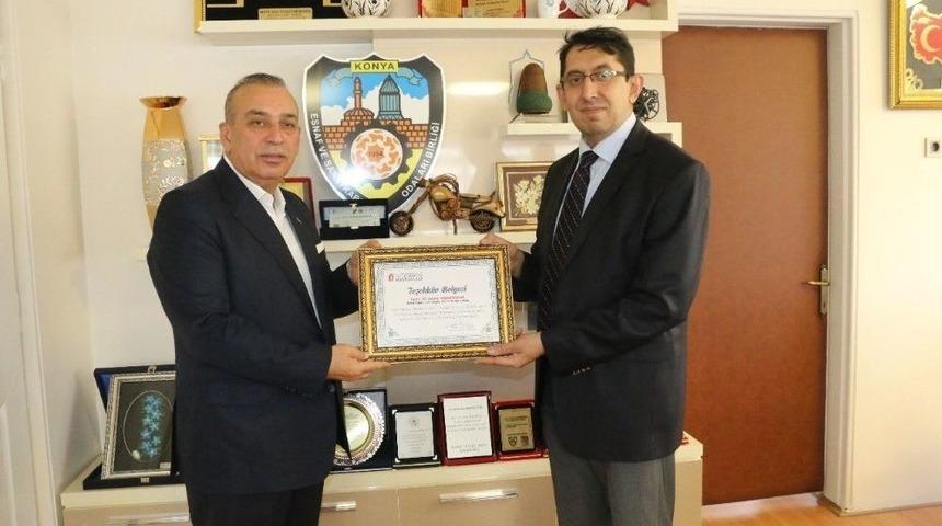 Konya Vergi Dairesi Başkanlığı&rsquo;ndan Konesob&rsquo;a Teşekk&uuml;r