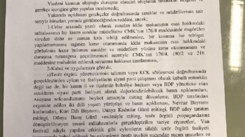 Yargıtay, Van'daki Kck Ana Davasında Kararları Bozdu