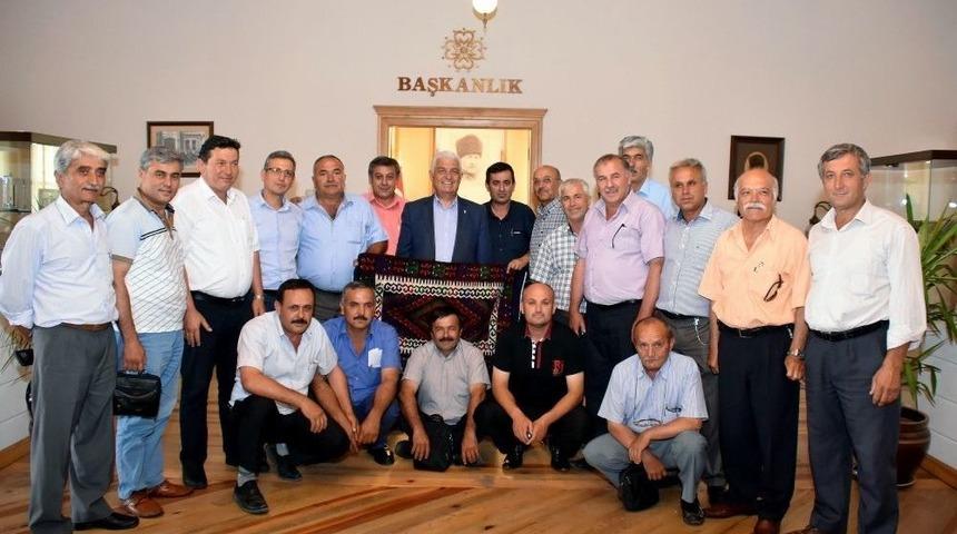 Seydikemer Muhtarları&rsquo;ndan B&uuml;y&uuml;kşehir&rsquo;e Teşekk&uuml;r Ziyareti