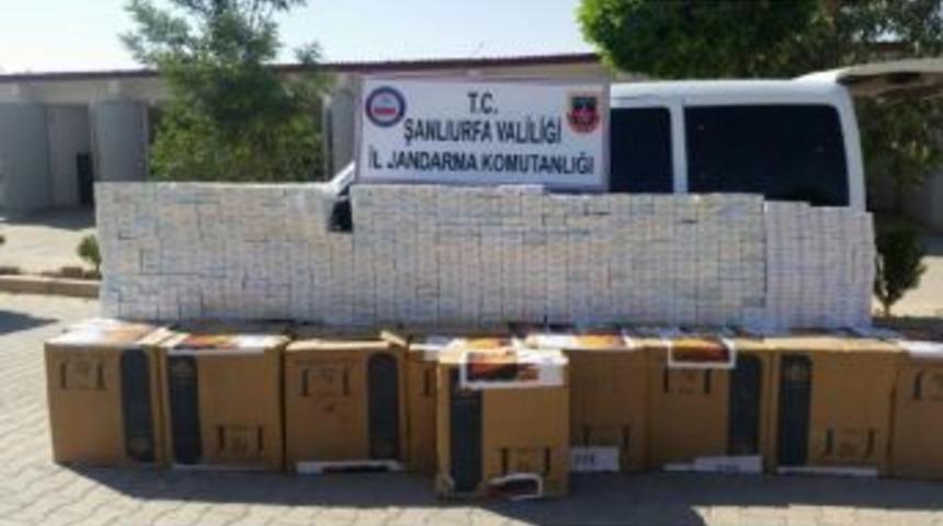Ak&ccedil;akale'de 17 Bin Paket Ka&ccedil;ak Sigara Ele Ge&ccedil;irildi