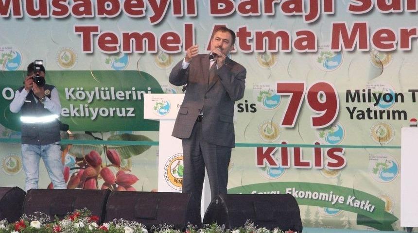 Bakan Eroğlu, Kilis&rsquo;te Temel Atma T&ouml;renine Katıldı