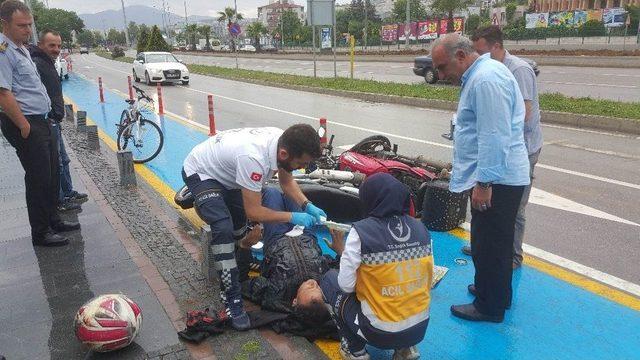 Samsun’da Motosikletler Kafa Kafaya Çarpıştı: 1 Yaralı