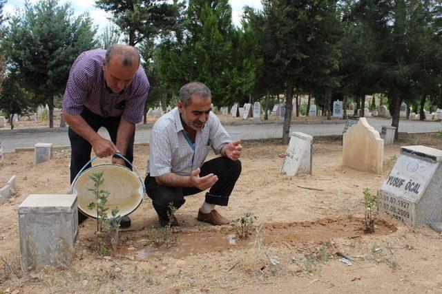 Vatandaşlar Mezarlığa Akın Etti