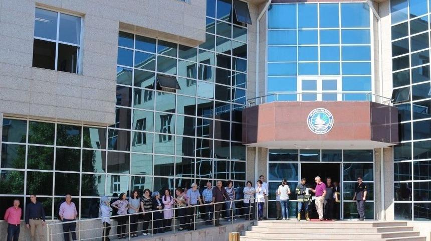 Ak&ccedil;akoca Belediyesinde Yangın Tatbikatı Yapıldı