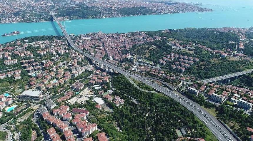 15 Temmuz Şehitler Köprüsü’nde Trafik Yoğunluğu Havadan Görüntülendi