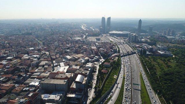 Fsm Köprüsü İstikameti Bayram Trafiği Havadan Görüntülendi