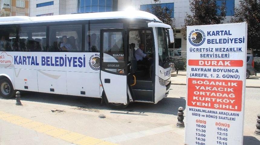 Kartal Belediyesinden Bayramda &Uuml;cretsiz Mezarlık Ulaşımı