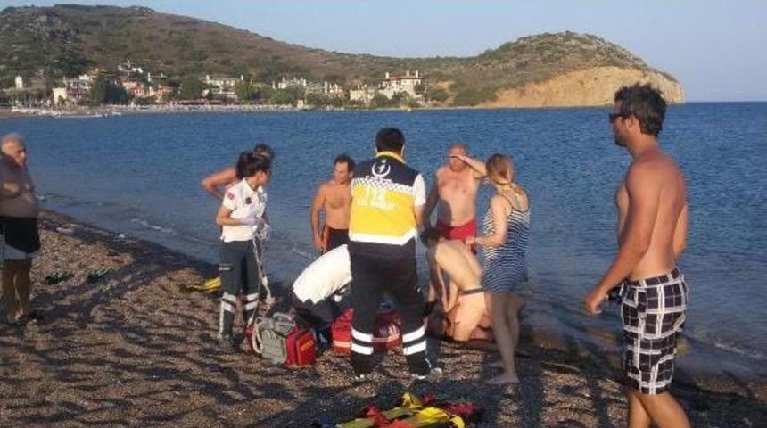 Zıpkınla Balık Avlarken Fenalaşan Adam &Ouml;ld&uuml;