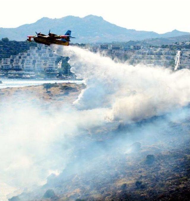 Bodrum'da, Makilik Alanda Korkutan Yangın