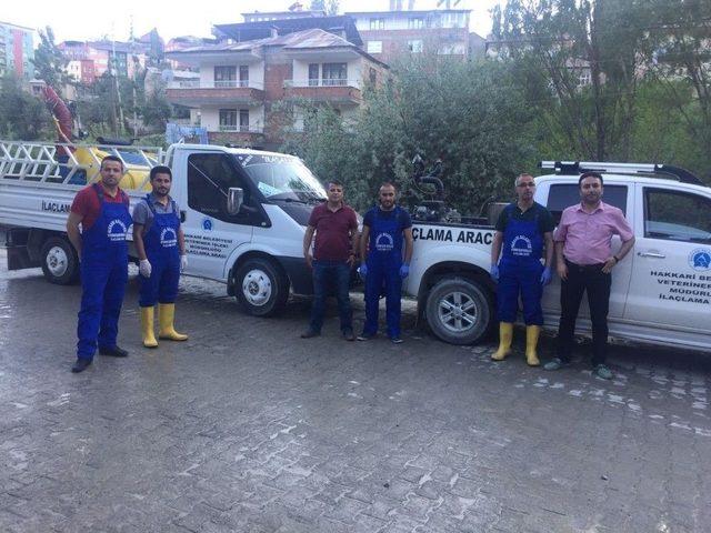 Hakkari’de Sivrisinek, Haşerelerle Mücadele Çalışması