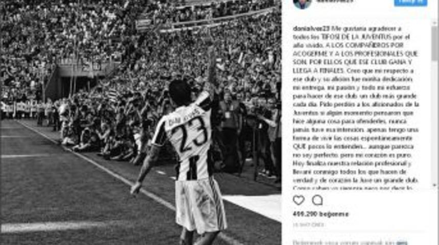 Dani Alves, Juventus İle Vedalaştı