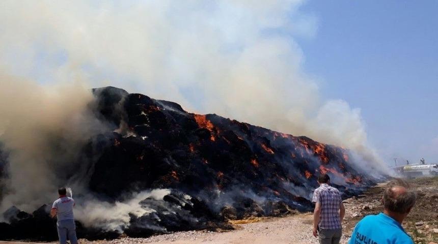 Suluova&rsquo;da Besi &Ccedil;iftliğinde Yangın
