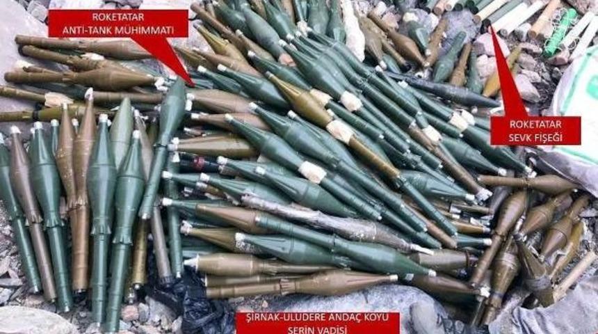Şırnak'ta &Ccedil;ok Sayıda Roket M&uuml;himmatı Ele Ge&ccedil;irildi