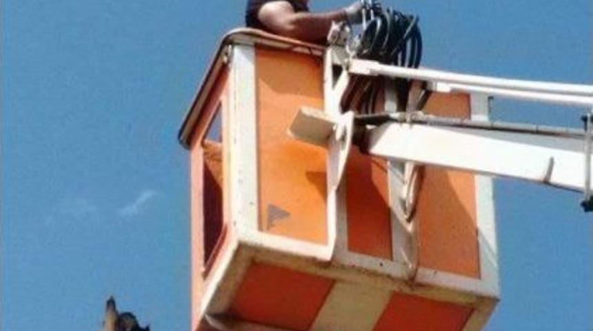 Elektrik Direğinden Düşen İşçi Yaralandı