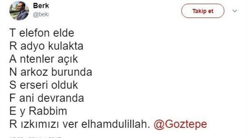 G&ouml;ztepe&rsquo;de &ldquo;aşık Atışması&rdquo; Gibi Yazışma