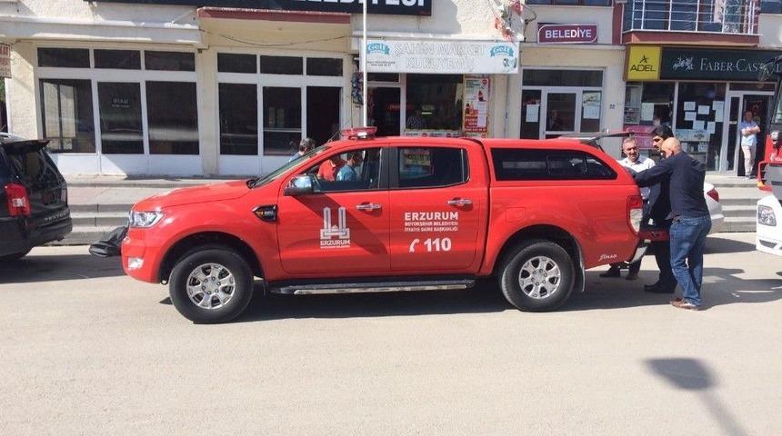 B&uuml;y&uuml;kşehir Belediyesinden Aşkale İtfaiyesine Ara&ccedil; Desteği