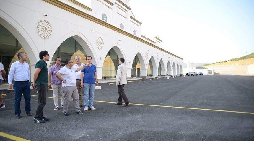 Başkan Yağcı, Yapımı Devam Eden Yeni Otogarda İncelemelerde Bulundu