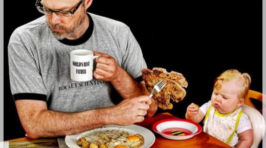 Kendini dünyanın en iyi babası ilan eden baba ile kızının keyifli fotoğrafları