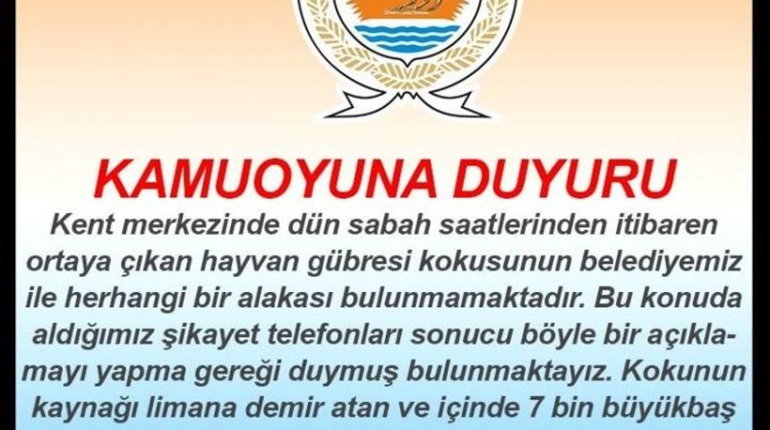 B&uuml;y&uuml;kşehirden &ldquo;k&ouml;t&uuml; Koku&rdquo; A&ccedil;ıklaması