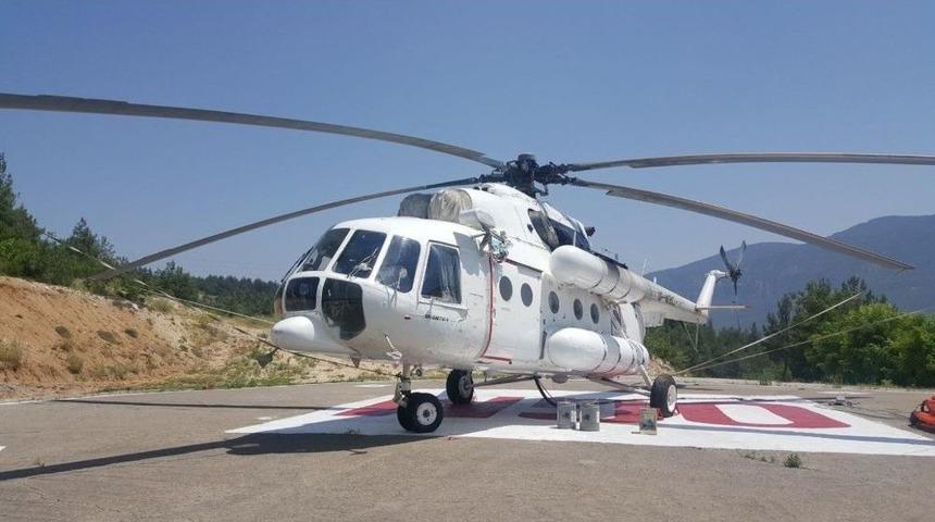 Karab&uuml;k&rsquo;te Yangın Helikopteri Konuşlandırıldı