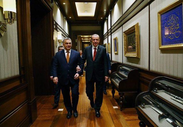 Cumhurbaşkanı Erdoğan, Macaristan Başbakanı Orban’ı Kabul Etti