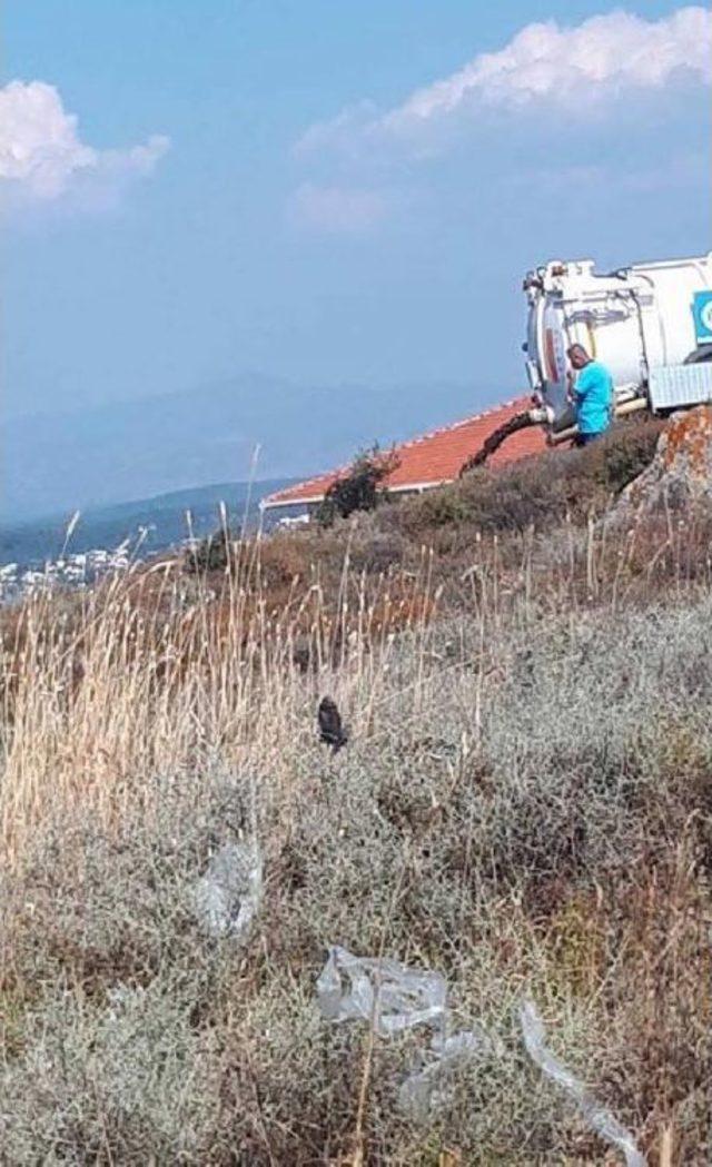 Baski'ye Koydaki Tepeye Atık Su Boşaltma Tepkisi