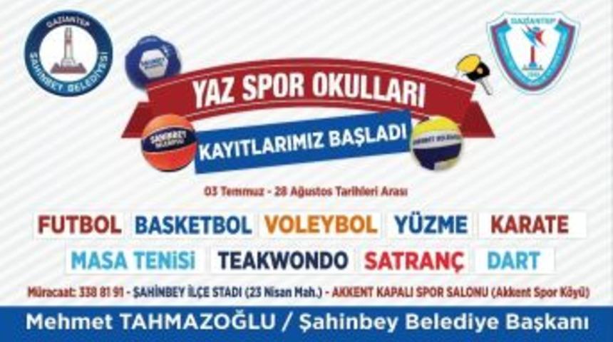 Şahinbey&rsquo;de Yaz Spor Okulu Kayıtları Başlıyor