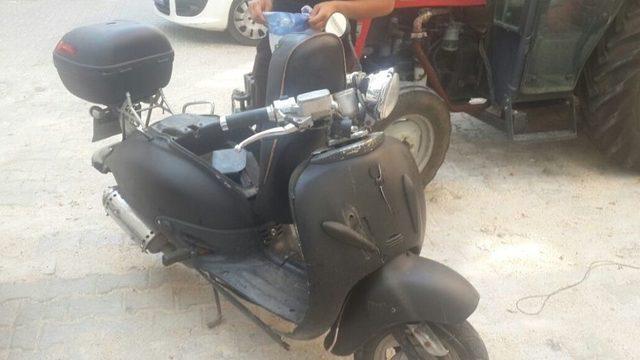 Ödünç Aldığı Motosikletle 10 Metre Sonra Kaza Yaptı