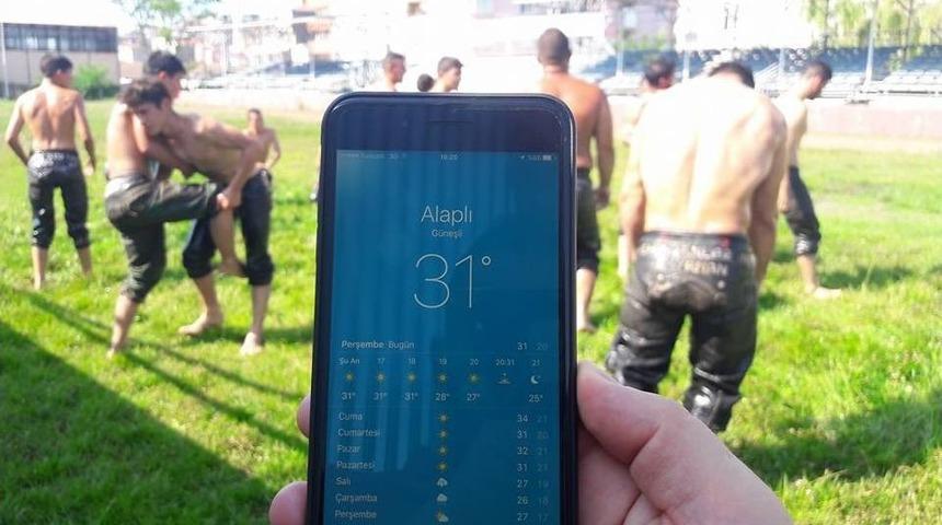 (&ouml;zel Haber) 31 Derece Sıcakta Kırkpınar Hazırlığı